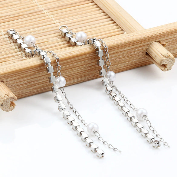 Stainless Steel Tassel Drill Chain Accessories For Earrings And Necklace With Welding Ring And Electroplating