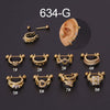 Stainless Steel Thin Rod The Crown Style Electroplated Women's Puncture Earrings