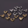 Stainless Steel Thin Rod The Crown Style Electroplated Women's Puncture Earrings