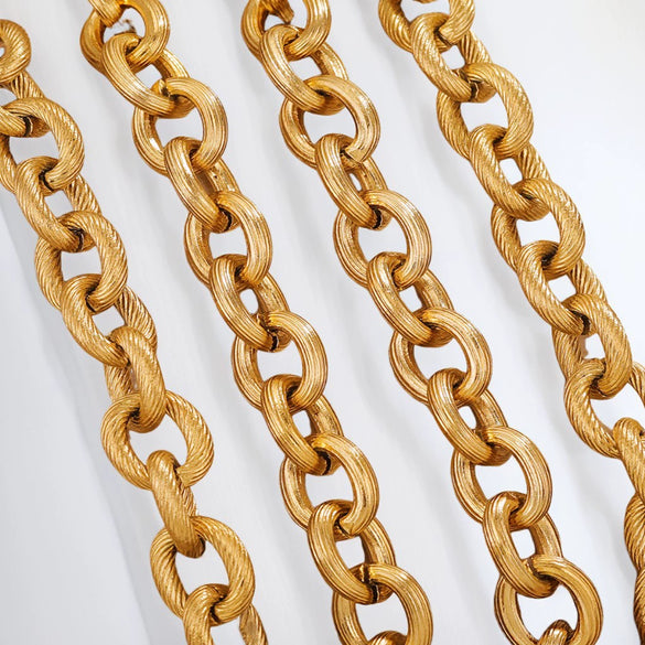 Stainless Steel Thread Cuban Chain Hip Hop Decorative Chain Necklace Bracelet Accessories Electroplated