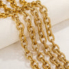 Stainless Steel Thread Cuban Chain Hip Hop Decorative Chain Necklace Bracelet Accessories Electroplated