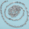 Stainless Steel Thread Pattern Cross Flattened Goldplated Cuban Chain Necklace Diy Jewelry Accessories