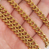 Stainless Steel Thread Pattern Grinding Electroplated Cuban Chain For Necklace And Bracelet Accessories