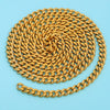 Stainless Steel Thread Pattern Grinding Electroplated Cuban Chain For Necklace And Bracelet Accessories