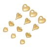 Stainless Steel Threedimensional Heart Pendant Jewelry Necklace Bracelet Accessories With Gold Color Electroplating