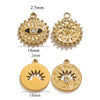 Stainless Steel Threedimensional Lotus Devil's Eye Pendant Jewelry Accessories With Inlay And Totem Pattern
