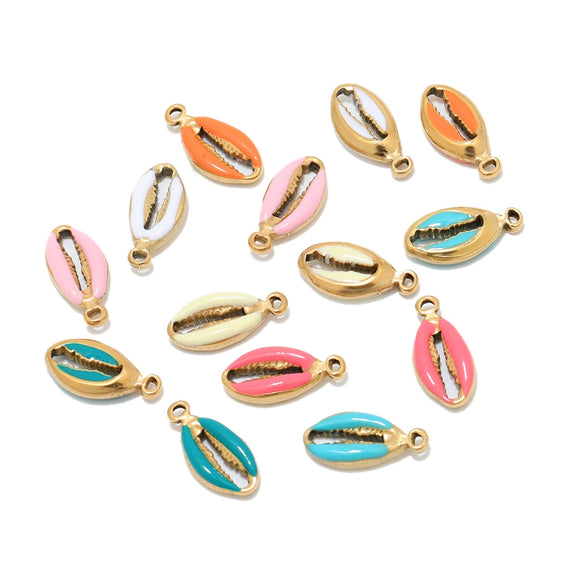 Stainless Steel Threedimensional Oildrip Shell Pendant Diy Jewelry Accessories Handmade