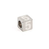 Stainless Steel Throughhole Square Beads Jewelry Accessories With Laser Treatment For Men And Women
