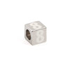 Stainless Steel Throughhole Square Beads Jewelry Accessories With Laser Treatment For Men And Women