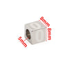Stainless Steel Throughhole Square Beads Jewelry Accessories With Laser Treatment For Men And Women