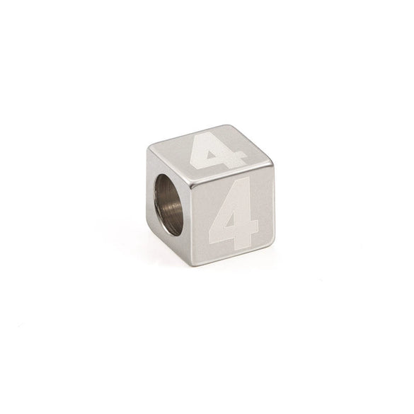 Stainless Steel Throughhole Square Beads Jewelry Accessories With Laser Treatment For Men And Women