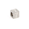 Stainless Steel Throughhole Square Beads Jewelry Accessories With Laser Treatment For Men And Women