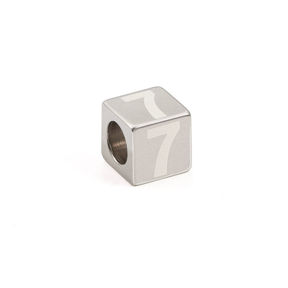 Stainless Steel Throughhole Square Beads Jewelry Accessories With Laser Treatment For Men And Women
