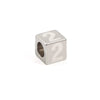 Stainless Steel Throughhole Square Beads Jewelry Accessories With Laser Treatment For Men And Women