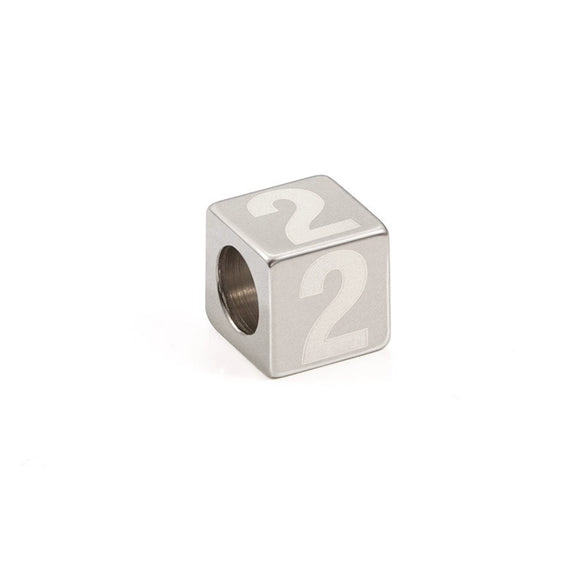 Stainless Steel Throughhole Square Beads Jewelry Accessories With Laser Treatment For Men And Women