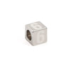 Stainless Steel Throughhole Square Beads Jewelry Accessories With Laser Treatment For Men And Women