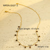 Stainless Steel Tiger Eye Stone Tassel Pendant Necklace For Women Electroplated Fashion Style