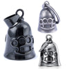 Stainless Steel Tiger Shaped Punk Bell Pendant With Polished Finish Motorcycle Guardian Charm