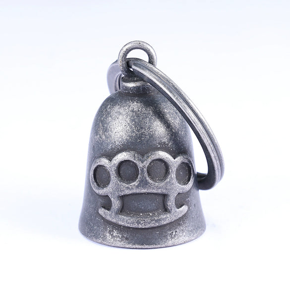 Stainless Steel Tiger Shaped Punk Bell Pendant With Polished Finish Motorcycle Guardian Charm