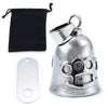 Stainless Steel Tiger Shaped Punk Bell Pendant With Polished Finish Motorcycle Guardian Charm