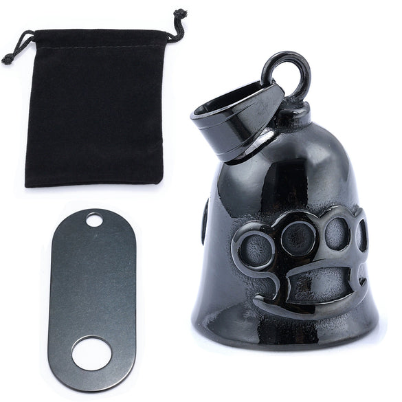 Stainless Steel Tiger Shaped Punk Bell Pendant With Polished Finish Motorcycle Guardian Charm