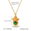 Stainless Steel Titanium Steel Angel Zircon Geometric Style Necklace For Women