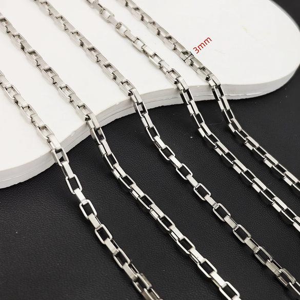 Stainless Steel Titanium Steel Chain Bracelet Necklace Accessories For Men Handmade With Tassel And Electrolysis Treatment