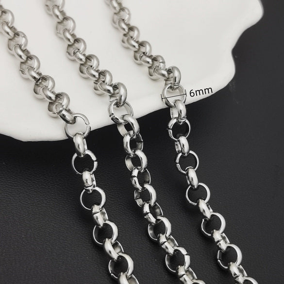 Stainless Steel Titanium Steel Chain Bracelet Necklace Accessories For Men Handmade With Tassel And Electrolysis Treatment