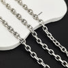 Stainless Steel Titanium Steel Chain Bracelet Necklace Accessories For Men Handmade With Tassel And Electrolysis Treatment