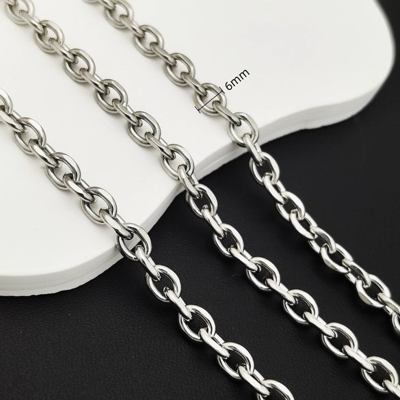 Stainless Steel Titanium Steel Chain Bracelet Necklace Accessories For Men Handmade With Tassel And Electrolysis Treatment