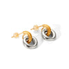Stainless Steel Titanium Steel Geometric Earrings With Vacuum Plating And Electroplating For Women