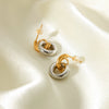 Stainless Steel Titanium Steel Geometric Earrings With Vacuum Plating And Electroplating For Women
