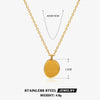 Stainless Steel Titanium Steel Geometric English Letters Cross Chain Plated Necklace For Women