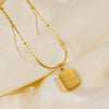 Stainless Steel Titanium Steel Geometric English Letters Cross Chain Plated Necklace For Women