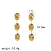 Stainless Steel Titanium Steel Geometric Threelayer Women's Earrings Electroplated