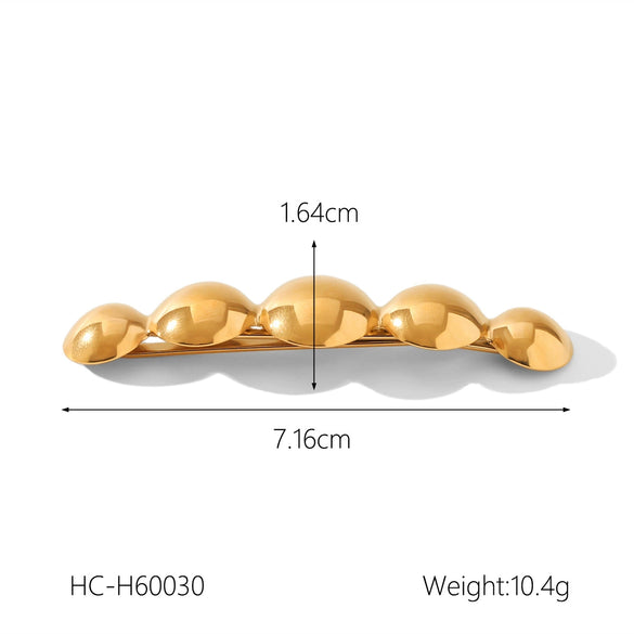 Stainless Steel Titanium Steel Hairpin Duck Bill Clip Women's Hair Accessories 18K Gold Plated Electroplated Ins Minimalist Style