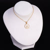 Stainless Steel 316L Stainless Steel Letter Pendant Necklace Round Shape Vacuum Plated