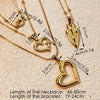 Stainless Steel Titanium Steel Love Heart U Shaped Pendant Necklace Electroplating Retro Minimalist Unisex Jewelry