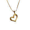 Stainless Steel Titanium Steel Love Heart U Shaped Pendant Necklace Electroplating Retro Minimalist Unisex Jewelry