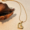 Stainless Steel Titanium Steel Love Heart U Shaped Pendant Necklace Electroplating Retro Minimalist Unisex Jewelry