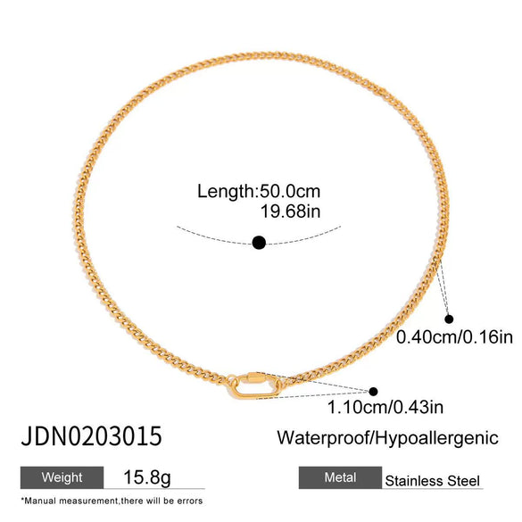 Stainless Steel Titanium Steel Necklace Light Luxury Niche Electroplating Women's