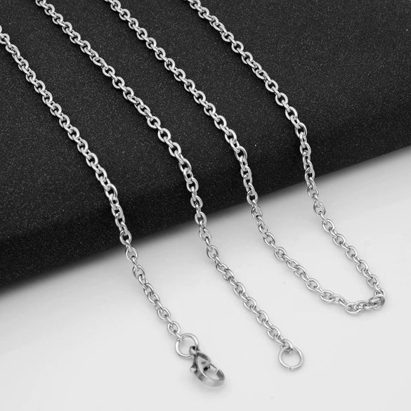 Stainless Steel Titanium Steel O Shaped Chain Jewelry With Cross Electroplated Drop Shape Stylish For Men And Women