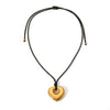 Stainless Steel Titanium Steel Pendant Necklace For Women With Hollow Heart Geometric Design And Electroplating Process