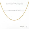 Stainless Steel Titanium Steel Side Chain Unisex Light Luxury Necklace Jewelry With Electroplating