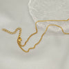 Stainless Steel Titanium Steel Side Chain Unisex Light Luxury Necklace Jewelry With Electroplating