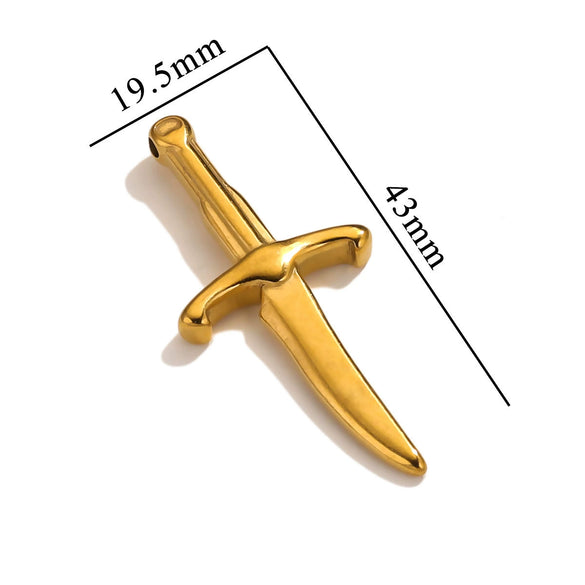 Stainless Steel Tool Pendant Jewelry Accessories Electroplated