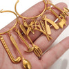 Stainless Steel Tool Pendant Jewelry Accessories Electroplated