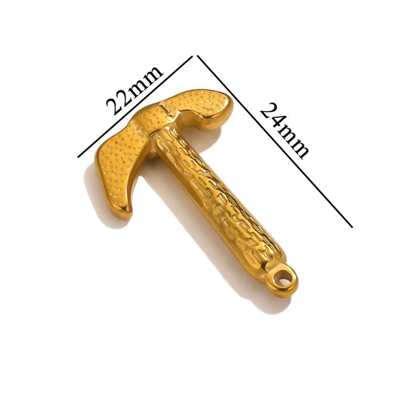 Stainless Steel Tool Pendant Jewelry Accessories Electroplated