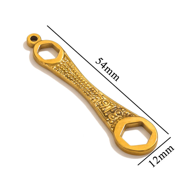 Stainless Steel Tool Pendant Jewelry Accessories Electroplated