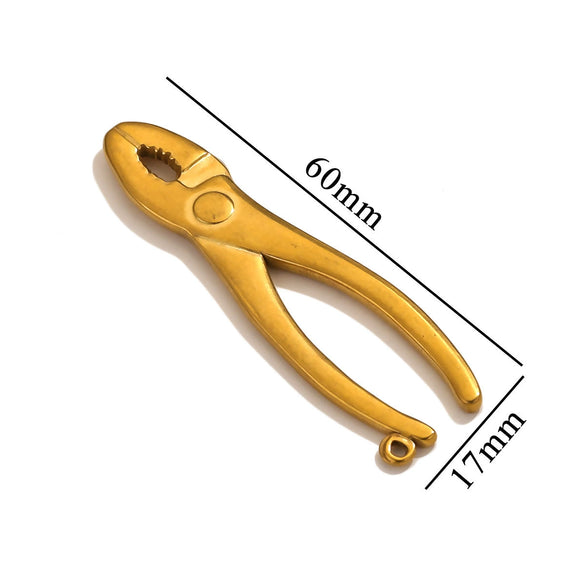 Stainless Steel Tool Pendant Jewelry Accessories Electroplated